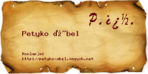 Petyko Ábel névjegykártya